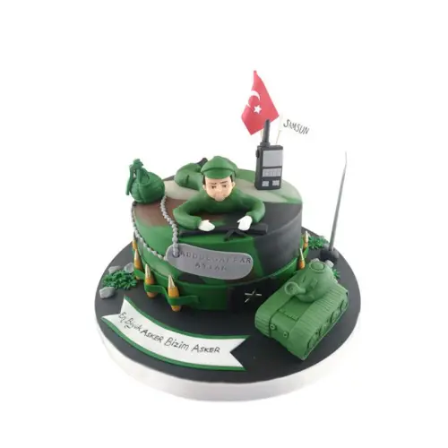 Figürlü Asker Butik Pasta