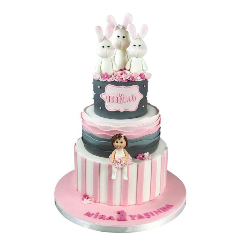 Tavşan Konseptli Doğum Günü Pastası