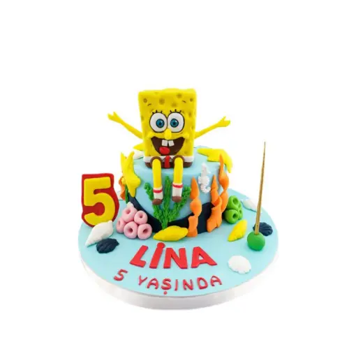 Rakamlı Sünger Bob Butik Pasta