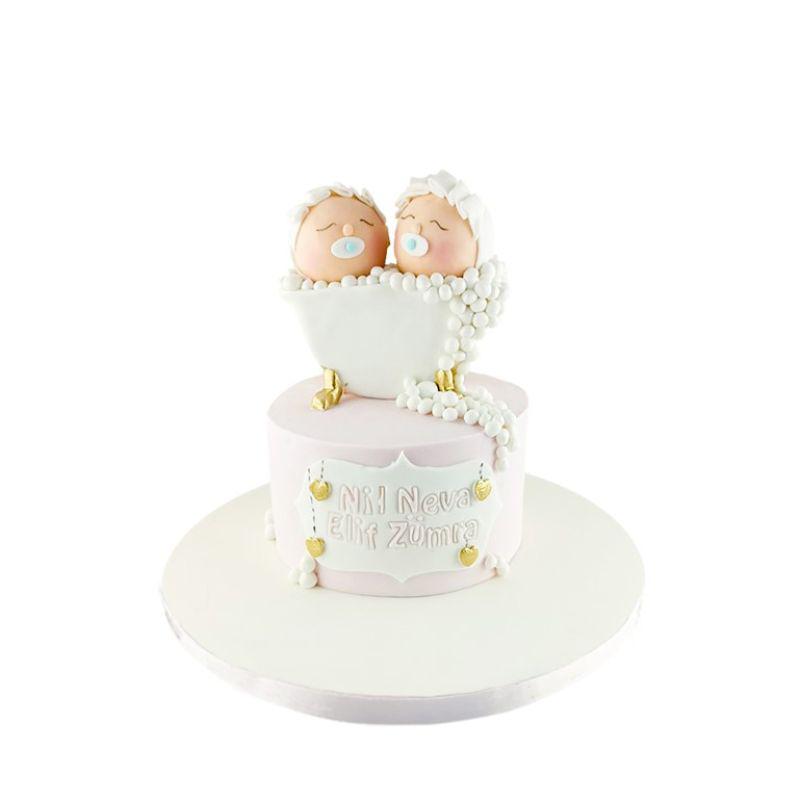 İkiz Kardeşler Yaş Günü Pastası