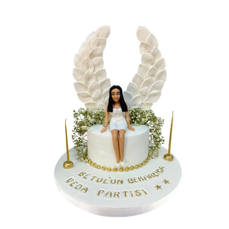 Melek Kanatlı Sevgili Pastası