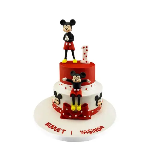 Rakamlı Mickey Mouse Doğum Günü Pastası