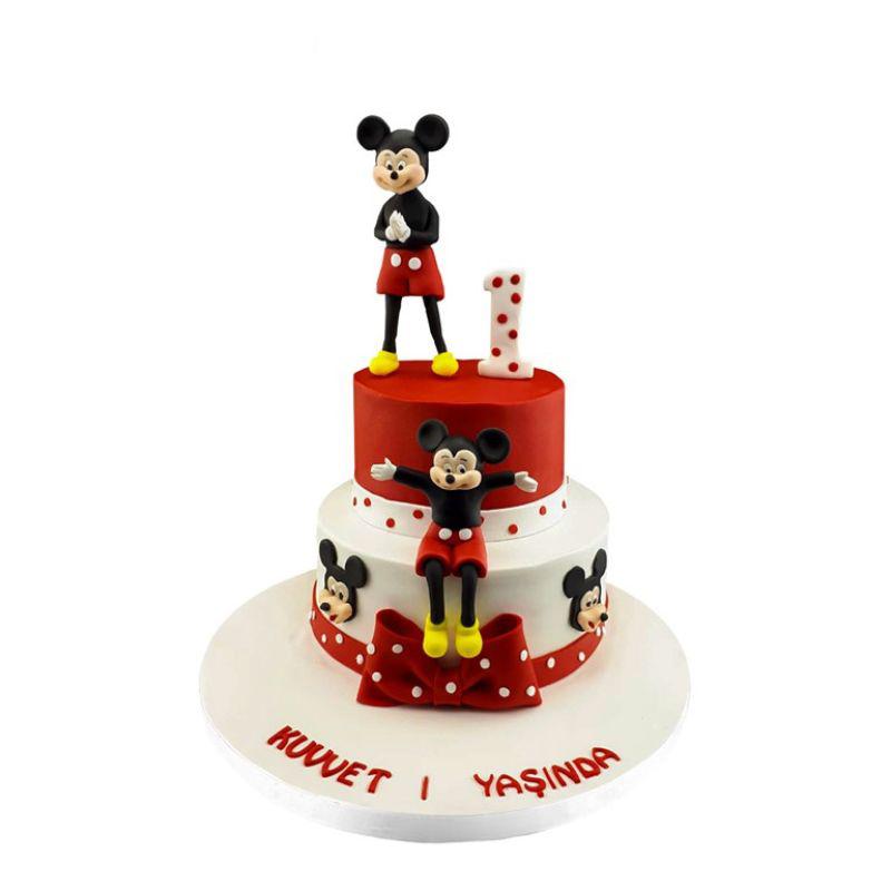 Rakamlı Mickey Mouse Doğum Günü Pastası