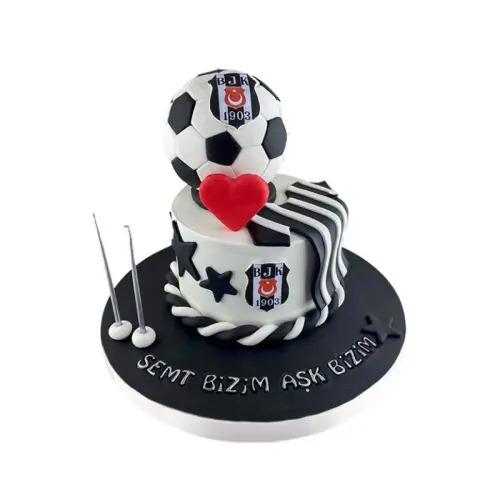 Beşiktaş Topu Doğum Günü Pastası