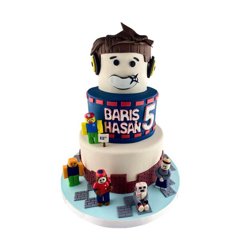 Robot Temalı Doğum Günü Pastası
