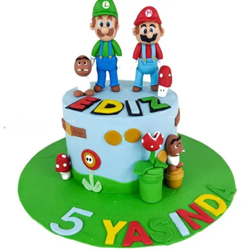 Mario Bros Doğum Günü Pastası