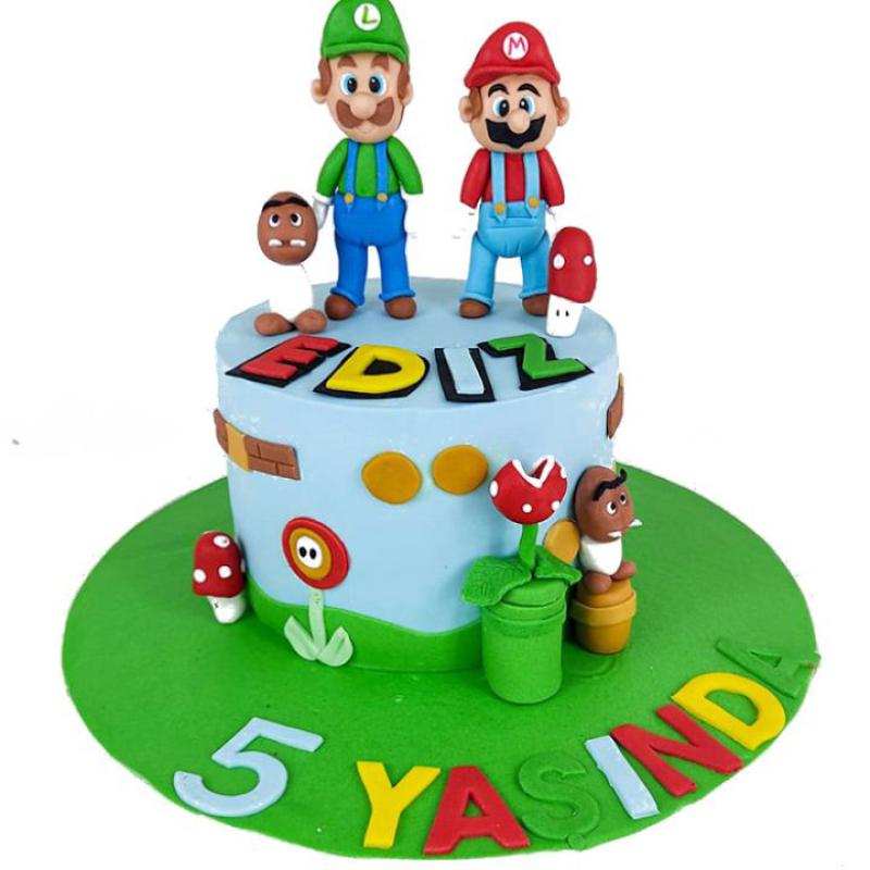 Mario Bros Doğum Günü Pastası