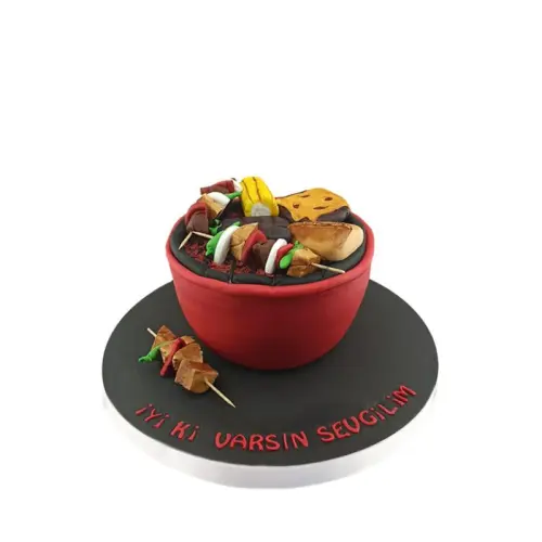 Barbekü Temalı Butik Pasta