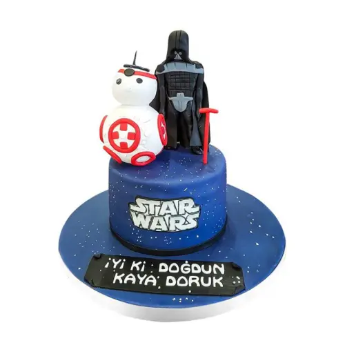 Star Wars BB 8 ve Darth Vader Pastası