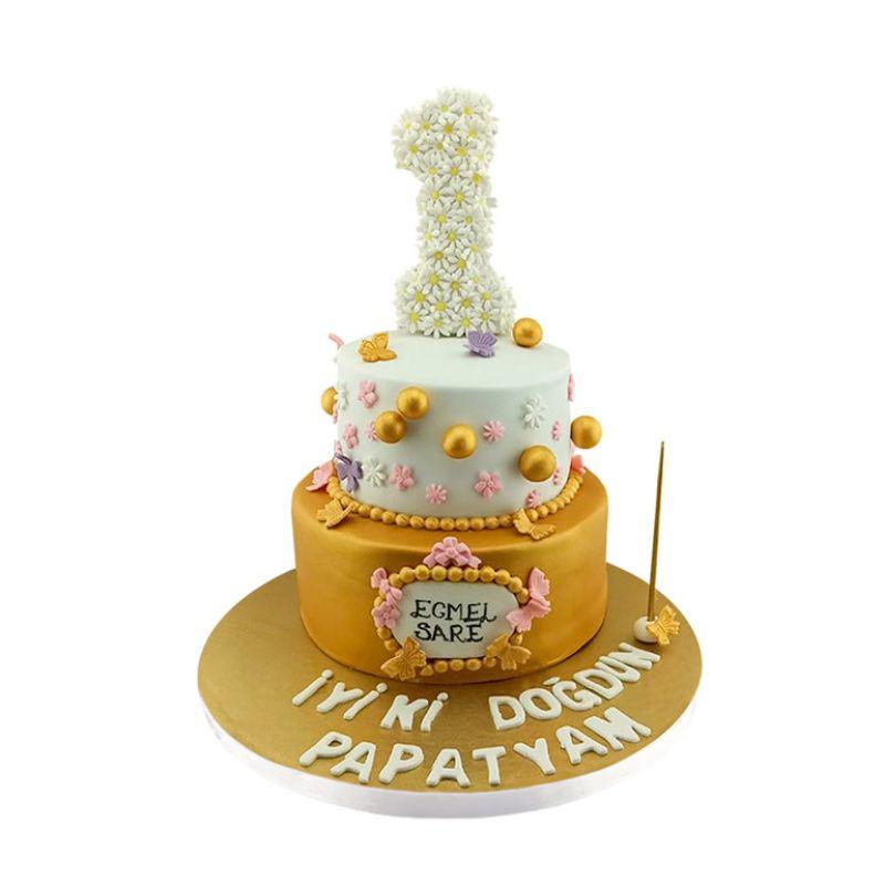 Rakamlı Papatya Doğum Günü Pastası