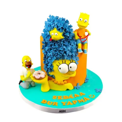 Simpsons Konseptli Doğum Günü Pastası