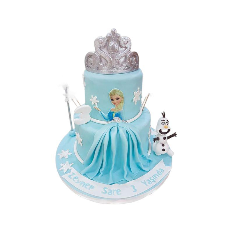 Kar Prensesi ve Karlar Dünyası Pastası