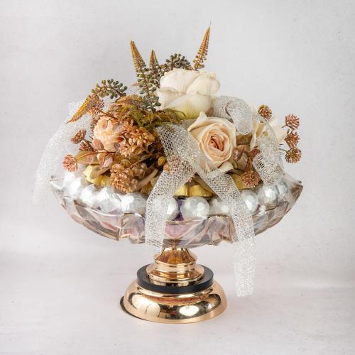 Beyaz Gül Tepsi Çikolata