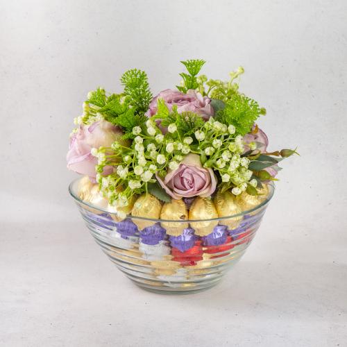 Mor Gül Kase Çikolata