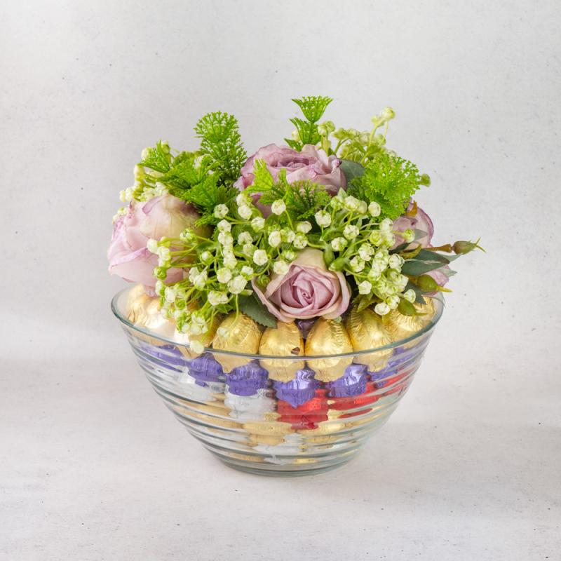 Mor Gül Kase Çikolata