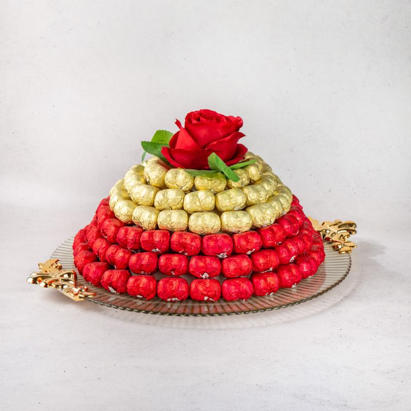 Tek Gül Tepsi Çikolata